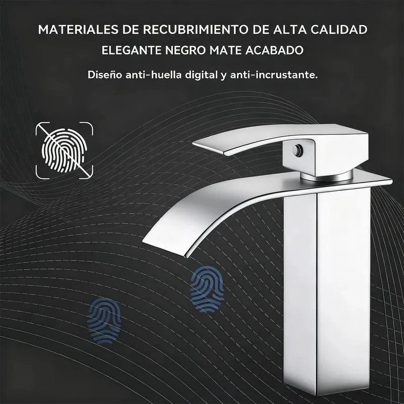 GRIFO MONOCOMANDO SOLO FRIO ACERO INOXIDABLE NEGRO - 3