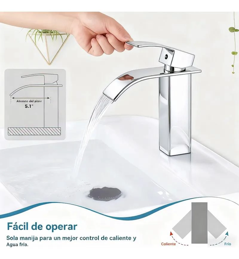 GRIFO MONOCOMANDO SOLO FRIO ACERO INOXIDABLE NEGRO - 5