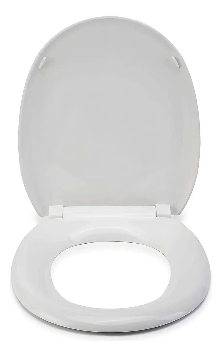 TAPA DE ASIENTO UNIVERSAL PARA WC REDONDO BLANCA - 4