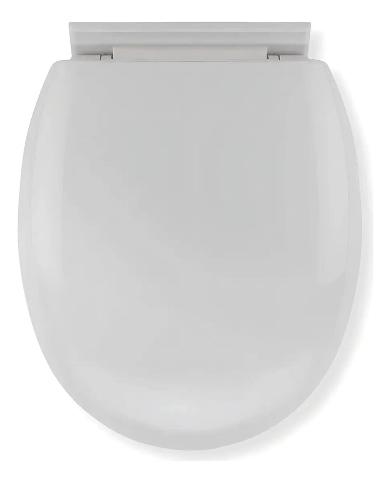 TAPA DE ASIENTO UNIVERSAL PARA WC REDONDO BLANCA - 5