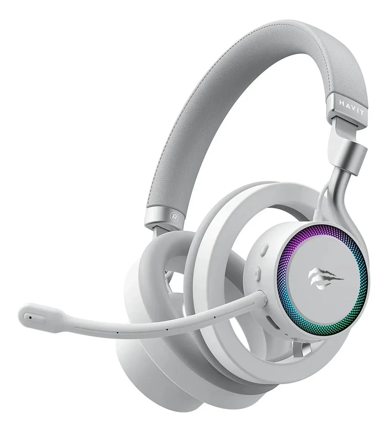 AUDIFONOS GAMER BLUETOOTH CON MICROFONO BLANCO - 4