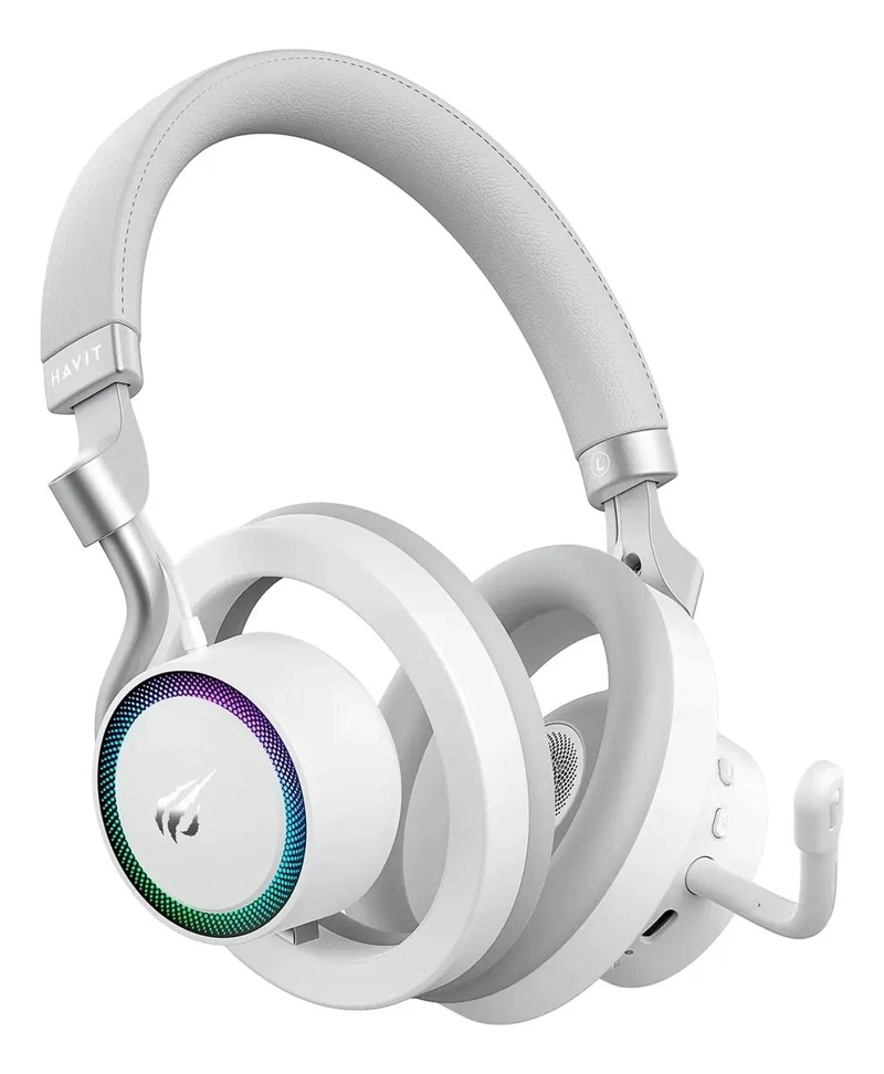 AUDIFONOS GAMER BLUETOOTH CON MICROFONO BLANCO - 5
