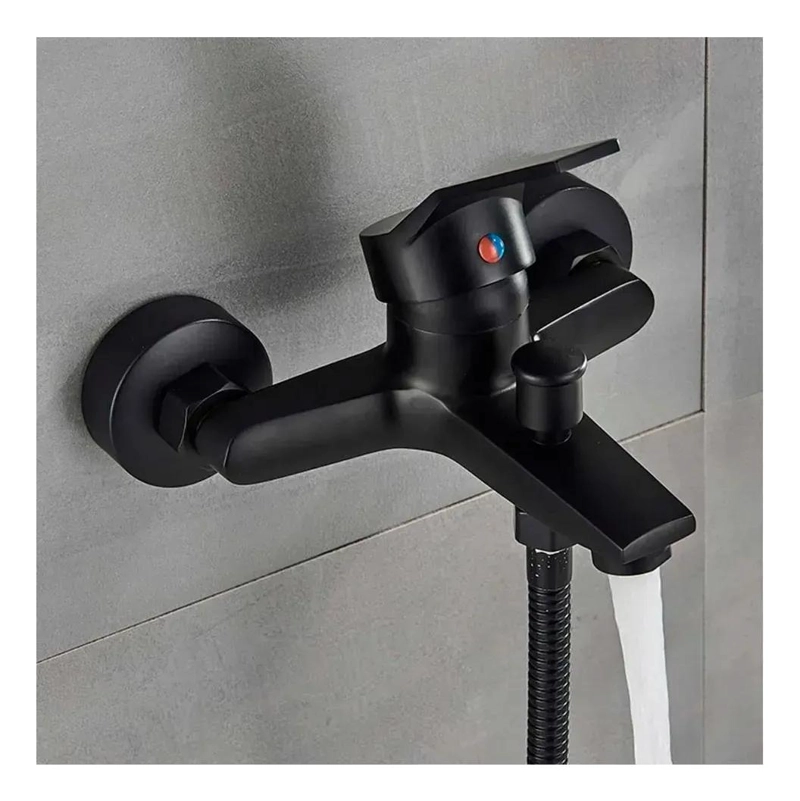 LLAVE MONOMANDO PARA TINA Y DUCHA NEGRO MATE - 5
