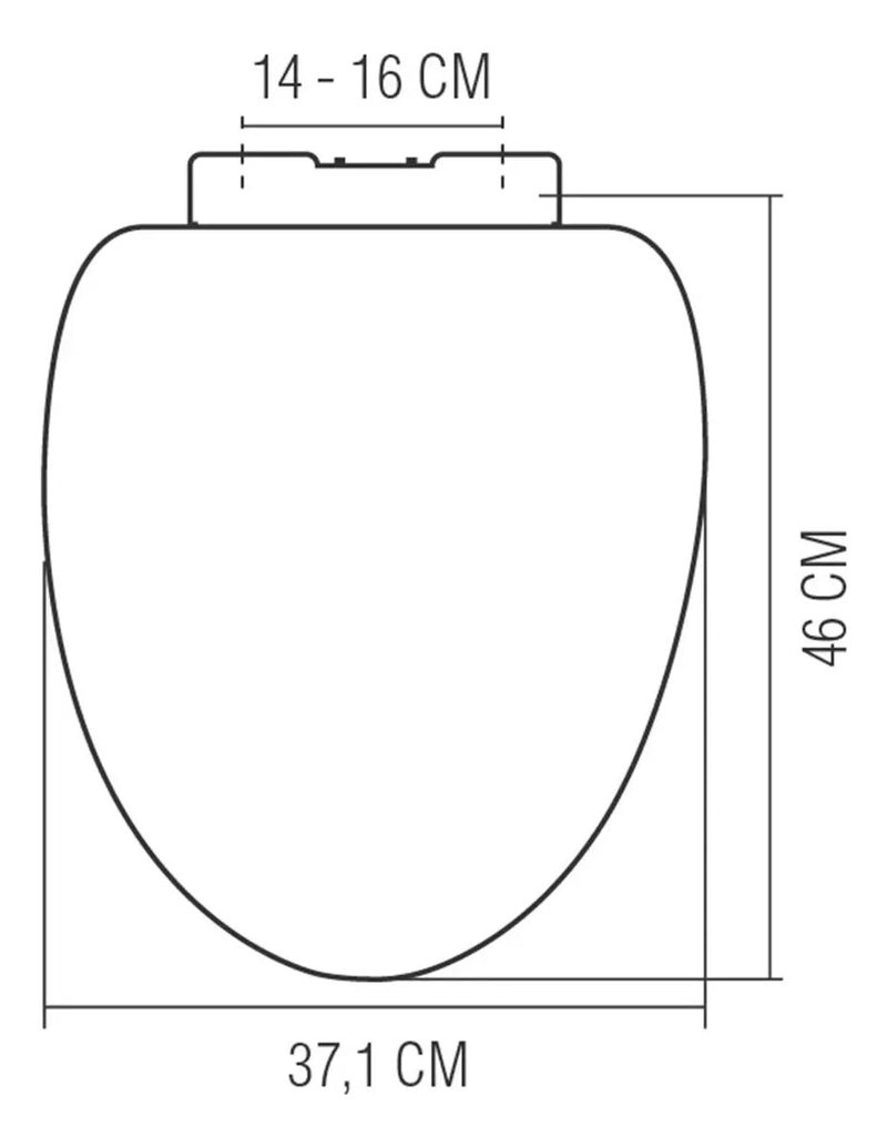 ASIENTO WC ELONGADO PLASTICO ONE PIECE - 3