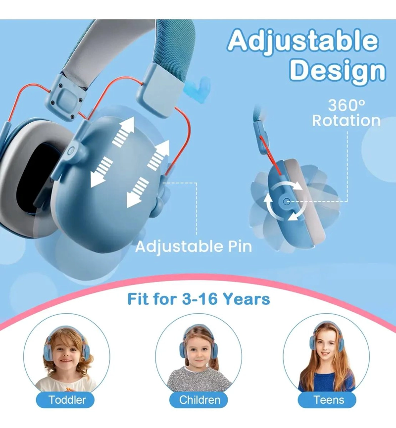 AUDIFONOS ANTIRUIDO PARA NIÑOS Y JOVENES 26DB - 5