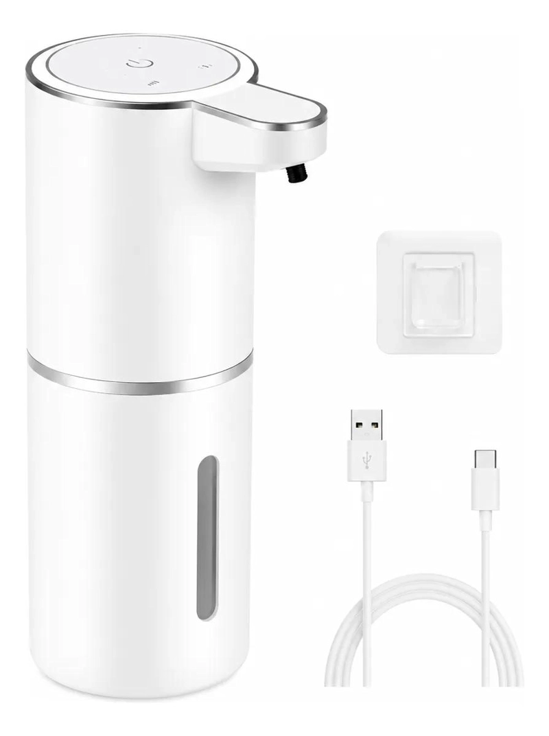 DISPENSADOR AUTOMATICO DE JABON ESPUMA 380ML RECARGABLE - 1