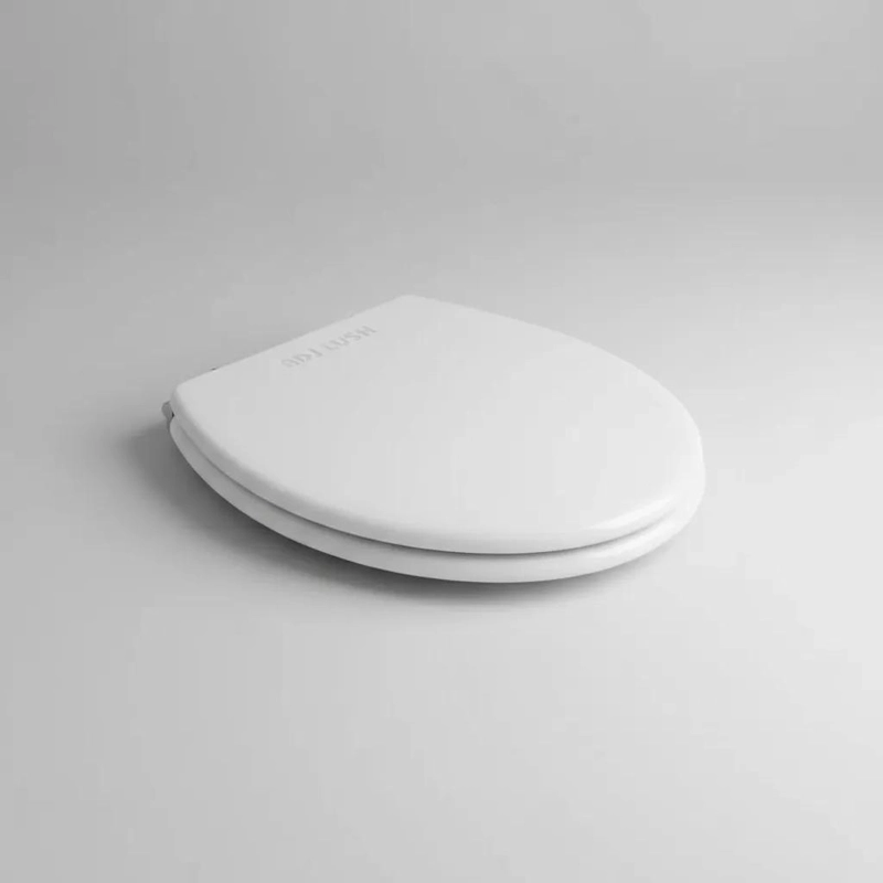 TAPA PARA ASIENTO DE WC DE MADERA BLANCA REDONDA 40X36.5 - 3