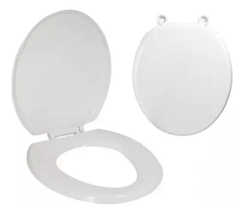 TAPA DE ASIENTO PARA WC DE MADERA BLANCA 42X36 CM - 1