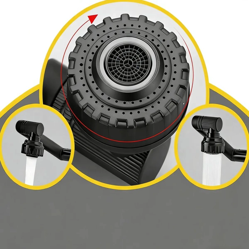 LLAVE MONOMANDO GIRATORIA 1080° COLOR NEGRO PARA BAÑO Y   - 4