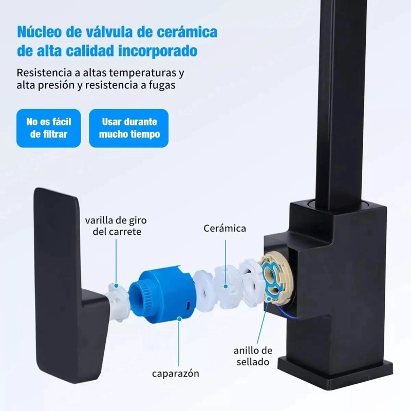 LLAVE MONOMANDO LAVAPLATOS EXTENSIBLE NIQUEL - 5