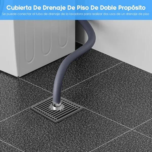 DRENAJE DE PISO CUADRADO 10X10 CM ACERO INOXIDABLE - 3