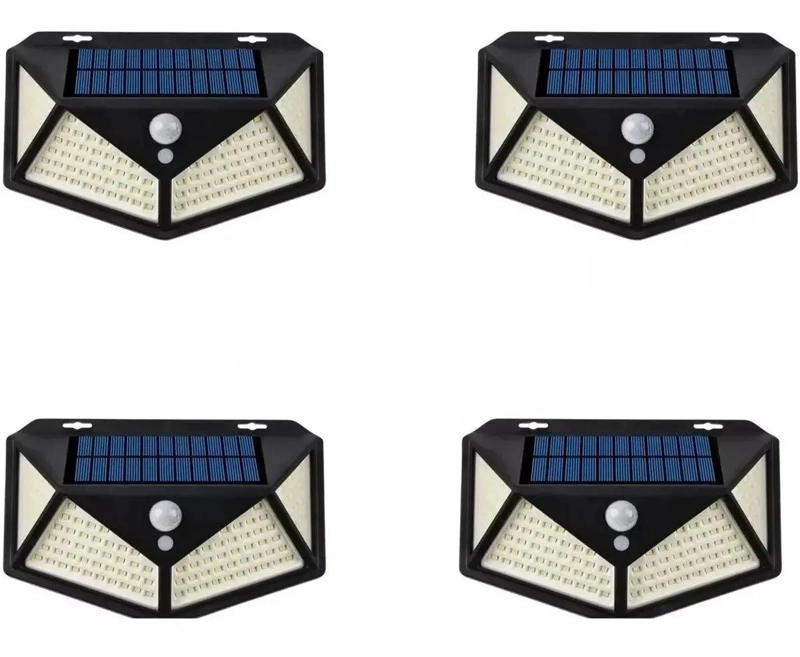 4 FOCOS LED SOLARES CON SENSOR DE MOVIMIENTO PARA EXTERIO - 1