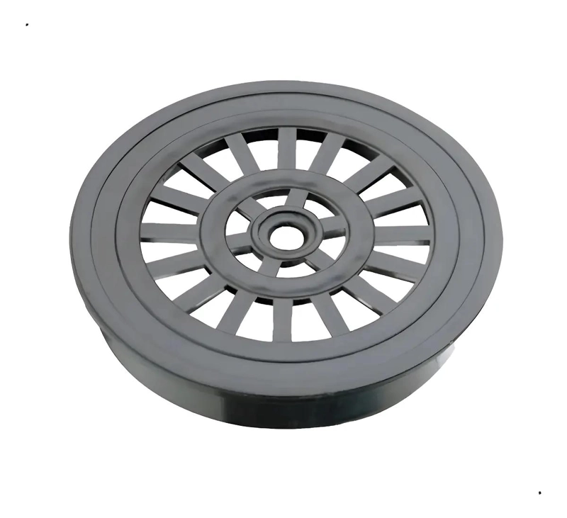 REJILLA REDONDA DE PVC NEGRA 10 CM PARA PILETA - 1