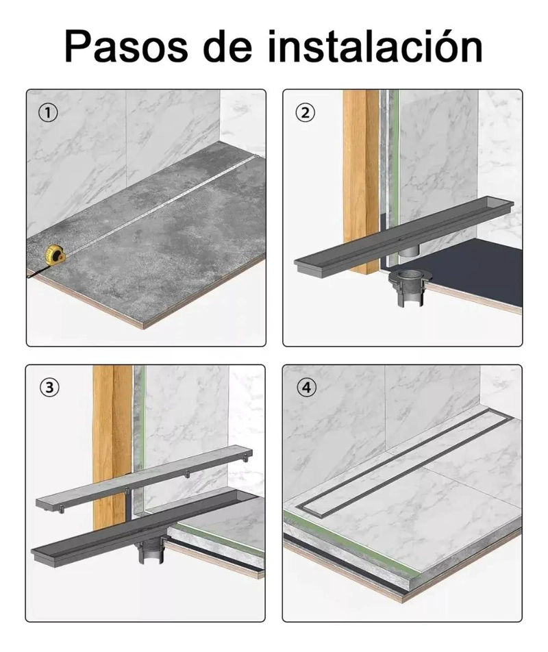 REJILLA PARA DUCHA 10X40 CM ANTIOLOR Y ANTIBLOQUEO - 3