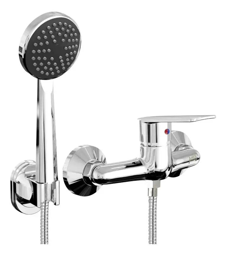 LLAVE MONOMANDO PARA DUCHA COLOR PLATEADO - 1