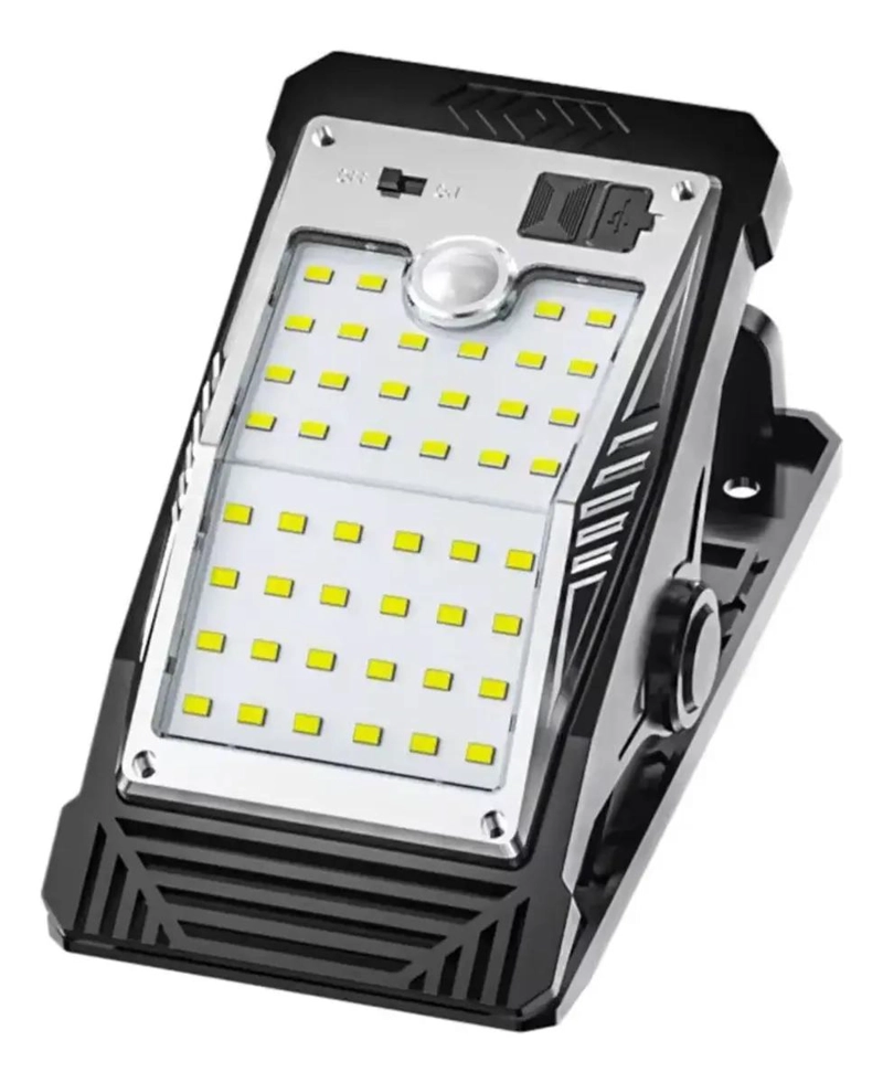 FOCO SOLAR LED CON SENSOR DE MOVIMIENTO 80W Y PINZA - 5