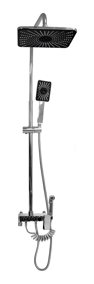 COLUMNA DE DUCHA CUADRADA CON LLAVE DE PASO - 1