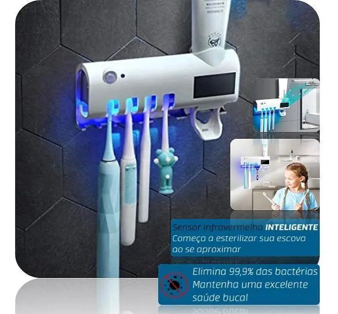 DISPENSADOR DE PASTA DENTAL CON ESTERILIZADOR UV Y SENSOR - 1