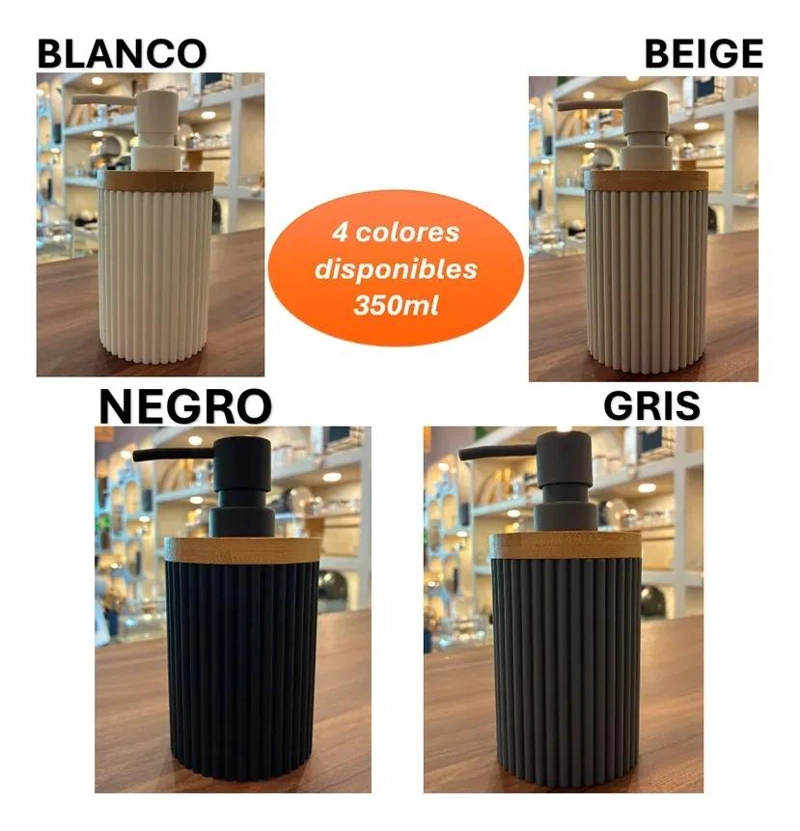 DISPENSADOR DE JABON Y LOCION PARA BAÑO 350ML - 4