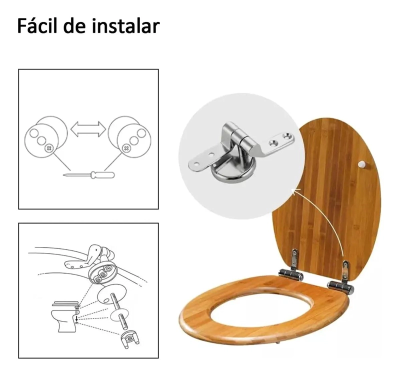 JUEGO DE 2 BISAGRAS DE ALEACION DE ALUMINIO PARA ASIENTO - 4