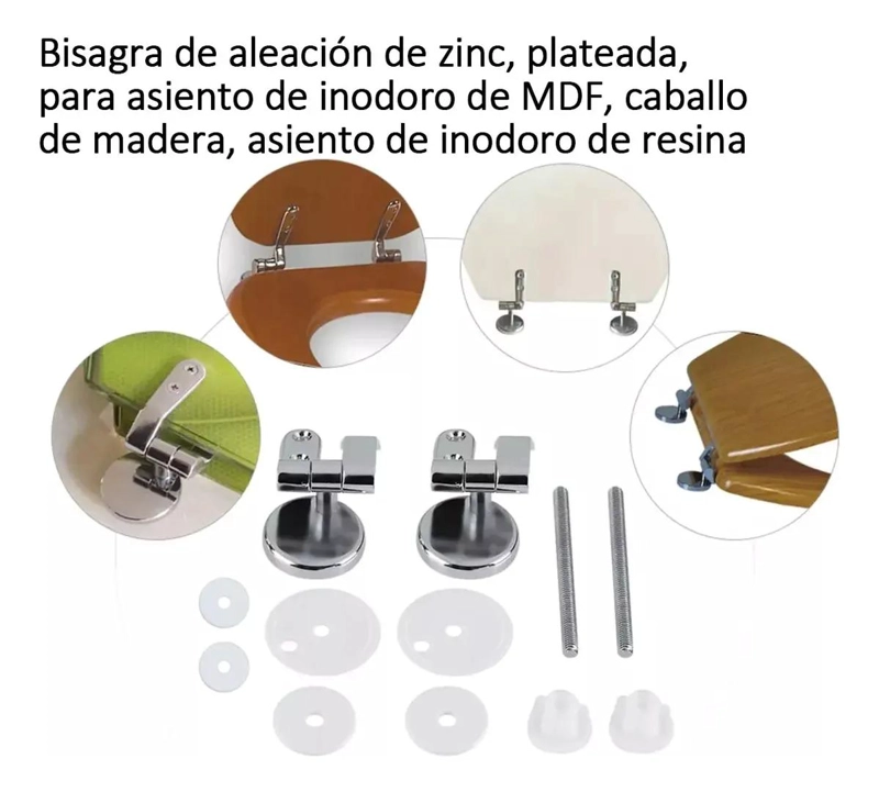 JUEGO DE 2 BISAGRAS DE ALEACION DE ALUMINIO PARA ASIENTO - 5