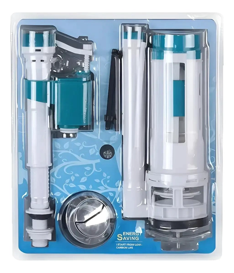 KIT COMPLETO DE VALVULA PARA ESTANQUE CON BOTON WC - 1