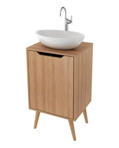 GABINETE PARA BAÑO COLOR MARRON CON DISEÑO COMPACTO - 1