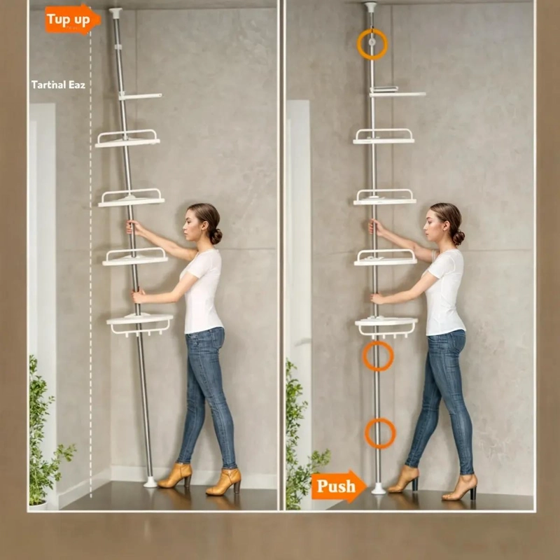 ORGANIZADOR ESQUINERO VERTICAL PARA DUCHA Y BAÑO - 4