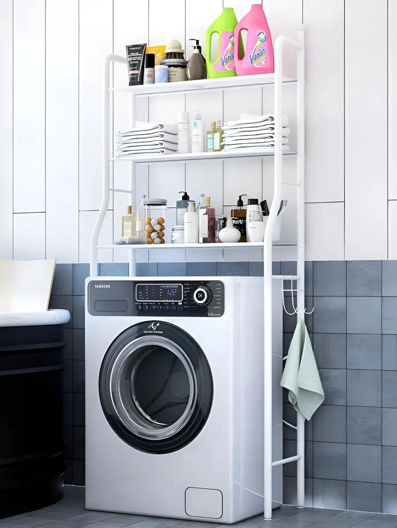ORGANIZADOR METALICO PARA LAVADORA Y BAÑO 3 NIVELES - 2