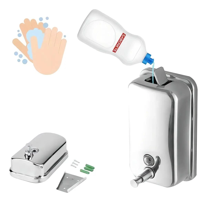 DISPENSADOR DE JABON Y DETERGENTE ACERO INOXIDABLE - 5