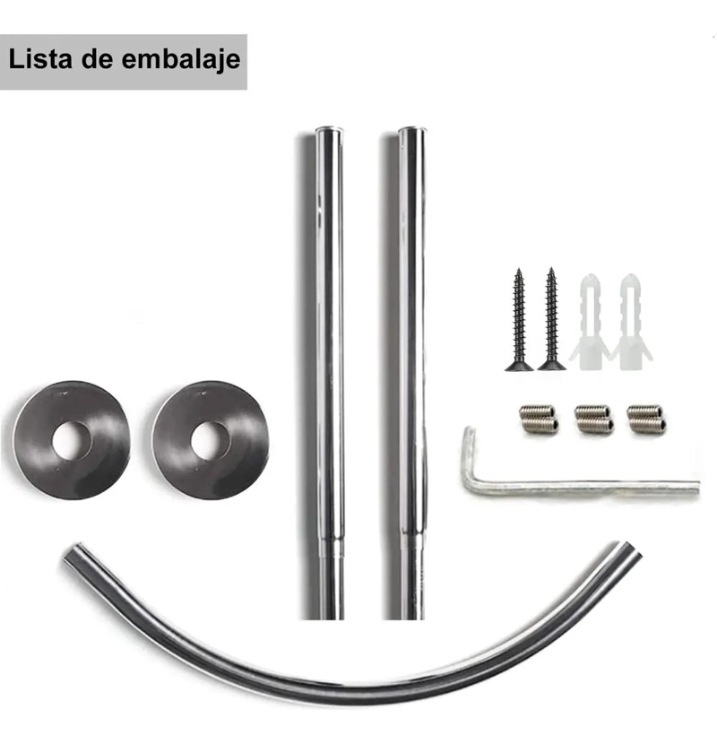 BARRA EXTENSIBLE PARA CORTINA DE DUCHA ESQUINERA 60-95 CM - 3