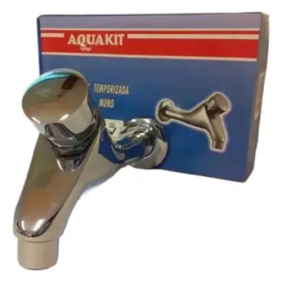 LLAVE TEMPORIZADA METALICA PARA LAVAMANOS DE MURO - 2