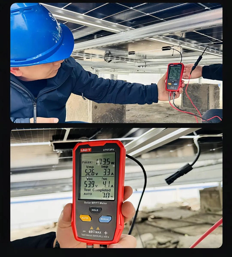 TESTER PARA PANELES SOLARES UT673 VPM 12 A 60V - 2