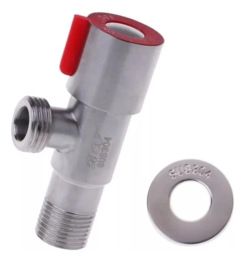 LLAVE GRIFERIA ANGULAR ACERO INOXIDABLE 1/2 X 2 UNIDADES - 5