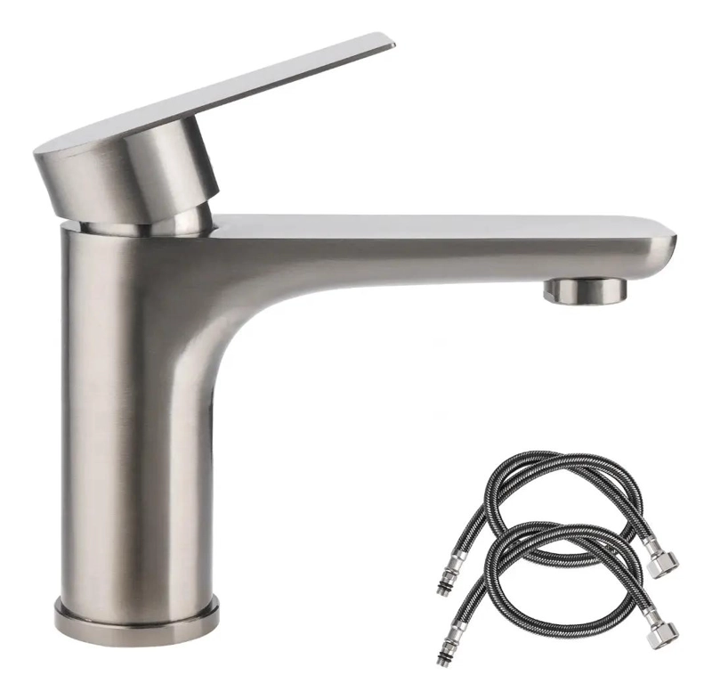 MEZCLADORA MONOMANDO DE ACERO INOXIDABLE PARA BAÑO - 1
