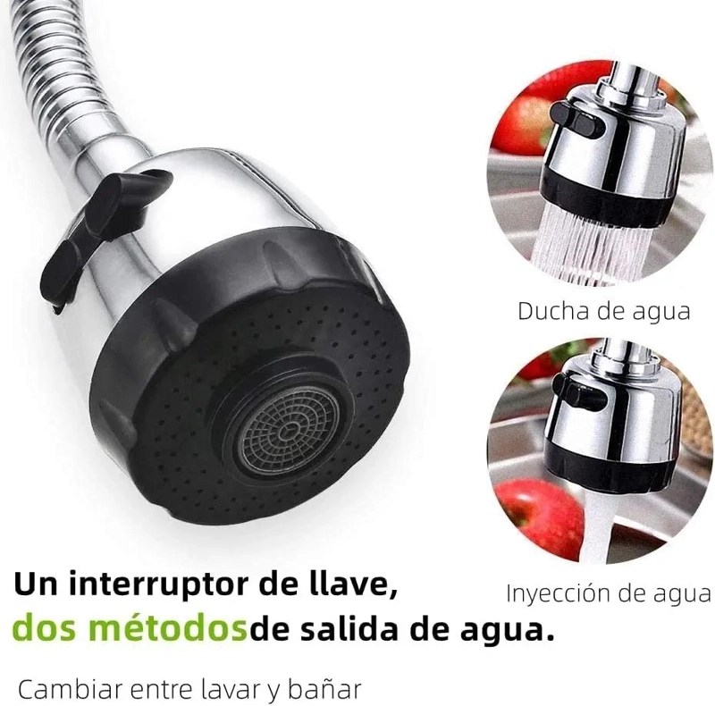LLAVE MONOMANDO LAVAPLATOS EXTENSIBLE NIQUEL - 5