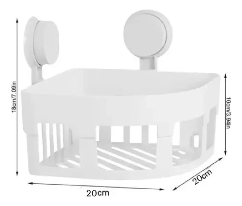 ORGANIZADOR ESQUINERO PARA DUCHA CON VENTOSA FUERTE - 4