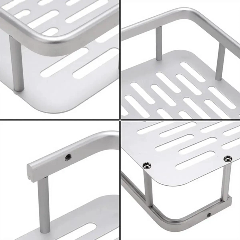 ORGANIZADOR DE BAÑO DE 2 NIVELES CON GANCHOS - 5