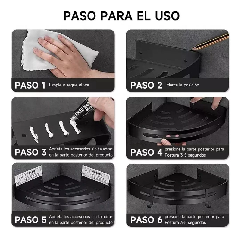 SET DE 3 ORGANIZADORES PARA DUCHA Y BAÑO - 4