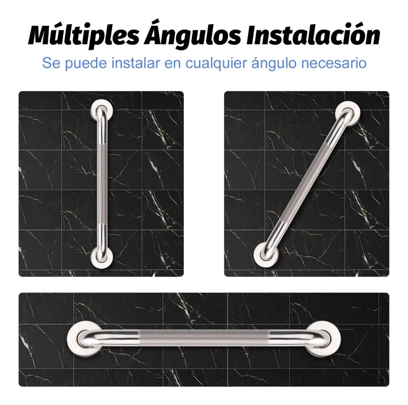 MANILLAS DE SEGURIDAD PARA BAÑO EN ACERO INOXIDABLE 60 CM - 4