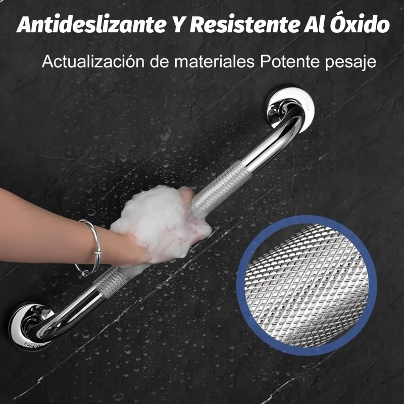 MANILLAS DE SEGURIDAD PARA BAÑO EN ACERO INOXIDABLE 60 CM - 5