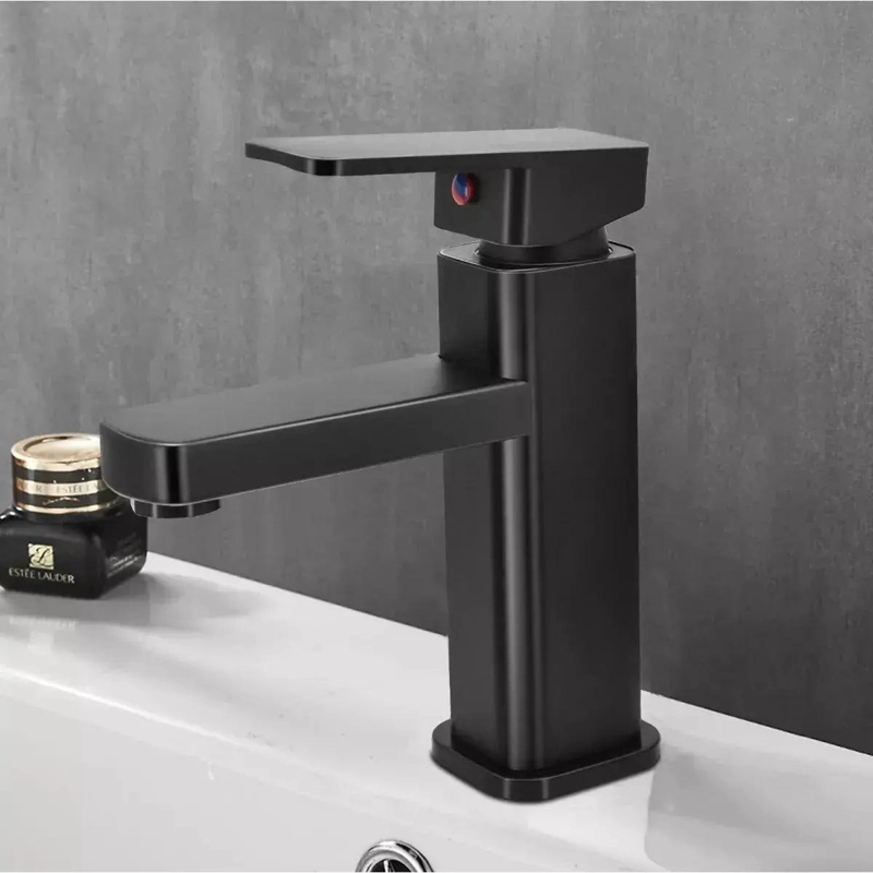 LLAVE MONOMANDO PARA LAVAMANOS CUADRADA MATE - 3