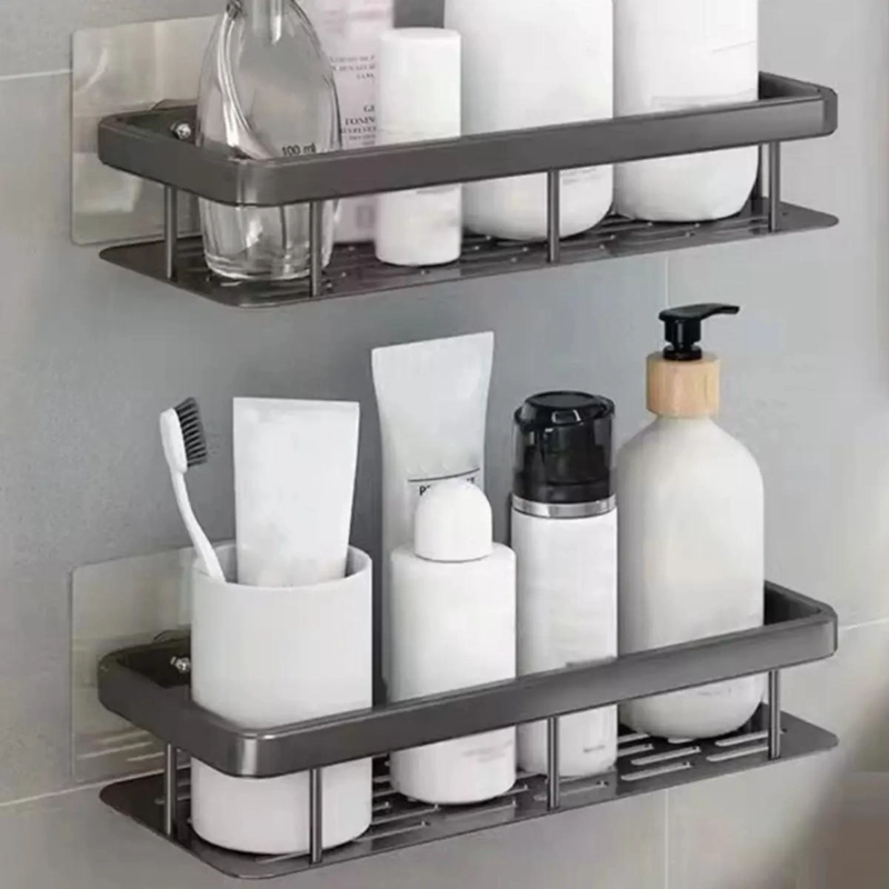 PACK 2 ESTANTES DE PARED PARA BAÑO Y COCINA SIN TALADRO - 1