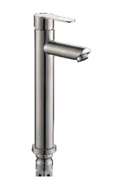 LLAVE MONOMANDO ALTA PARA LAVAMANOS ACERO INOXIDABLE - 1