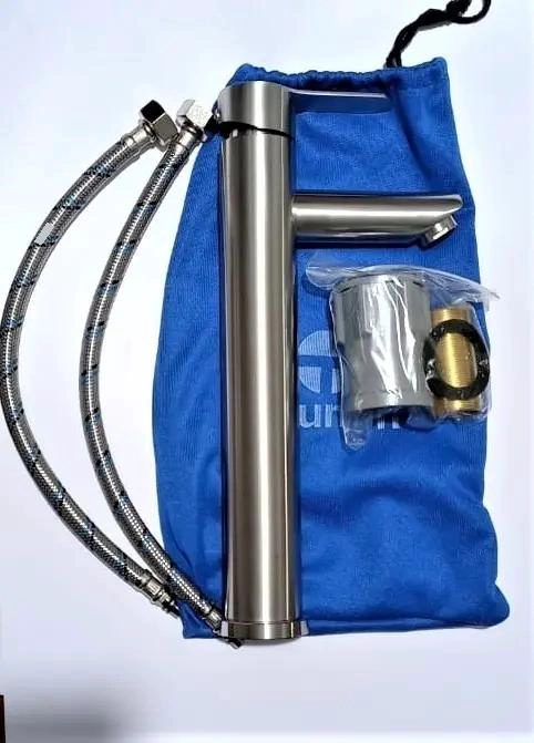 LLAVE MONOMANDO ALTA PARA LAVAMANOS ACERO INOXIDABLE - 3