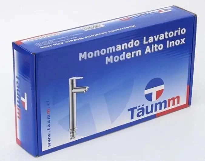 LLAVE MONOMANDO ALTA PARA LAVAMANOS ACERO INOXIDABLE - 4