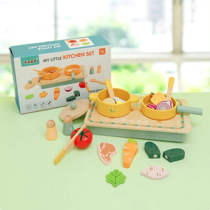 SET DE COCINA INFANTIL MONTESSORI DE MADERA - 3