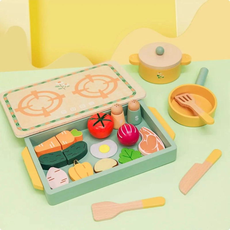 SET DE COCINA INFANTIL MONTESSORI DE MADERA - 4