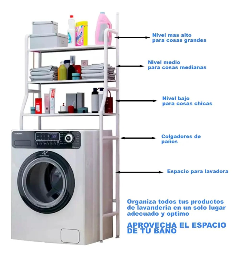 ORGANIZADOR ESTANTE PARA LAVADORA Y BAÑO - 4