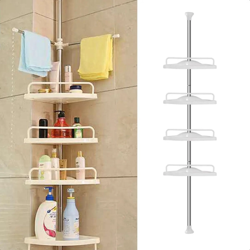 ORGANIZADOR ESQUINERO PARA DUCHA 4 PISOS AJUSTABLE - 4